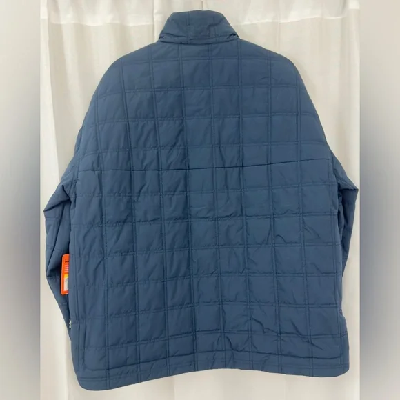 Bass Outdoor Womens Zip Front Quilted Puffer Jacket Navy Oversized Medium NWT - Picture 4 of 12